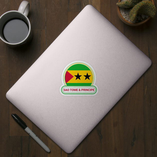 Sao Tome and Principe Country Badge - Sao Tome and Principe Flag by Yesteeyear